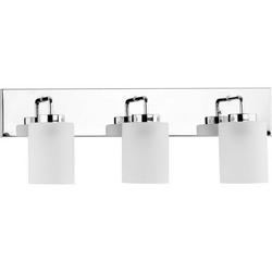 3-Light Transitional Bathroom Vanity Light Fixture in Polished Chrome