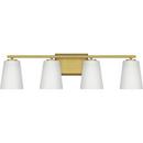 4-Light 29in. Wide Vanity Fixtures in Brushed Gold