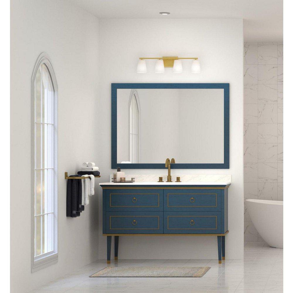 4-Light 29in. Wide Vanity Fixtures in Brushed Gold 