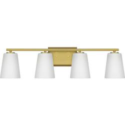 4-Light 29in. Wide Vanity Fixtures in Brushed Gold