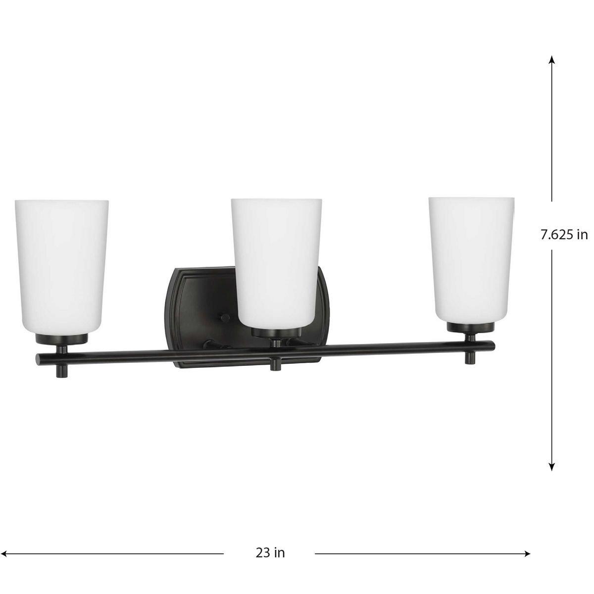 23in. 180W 3?Light E26 Vanity Fixture in Matte Black 