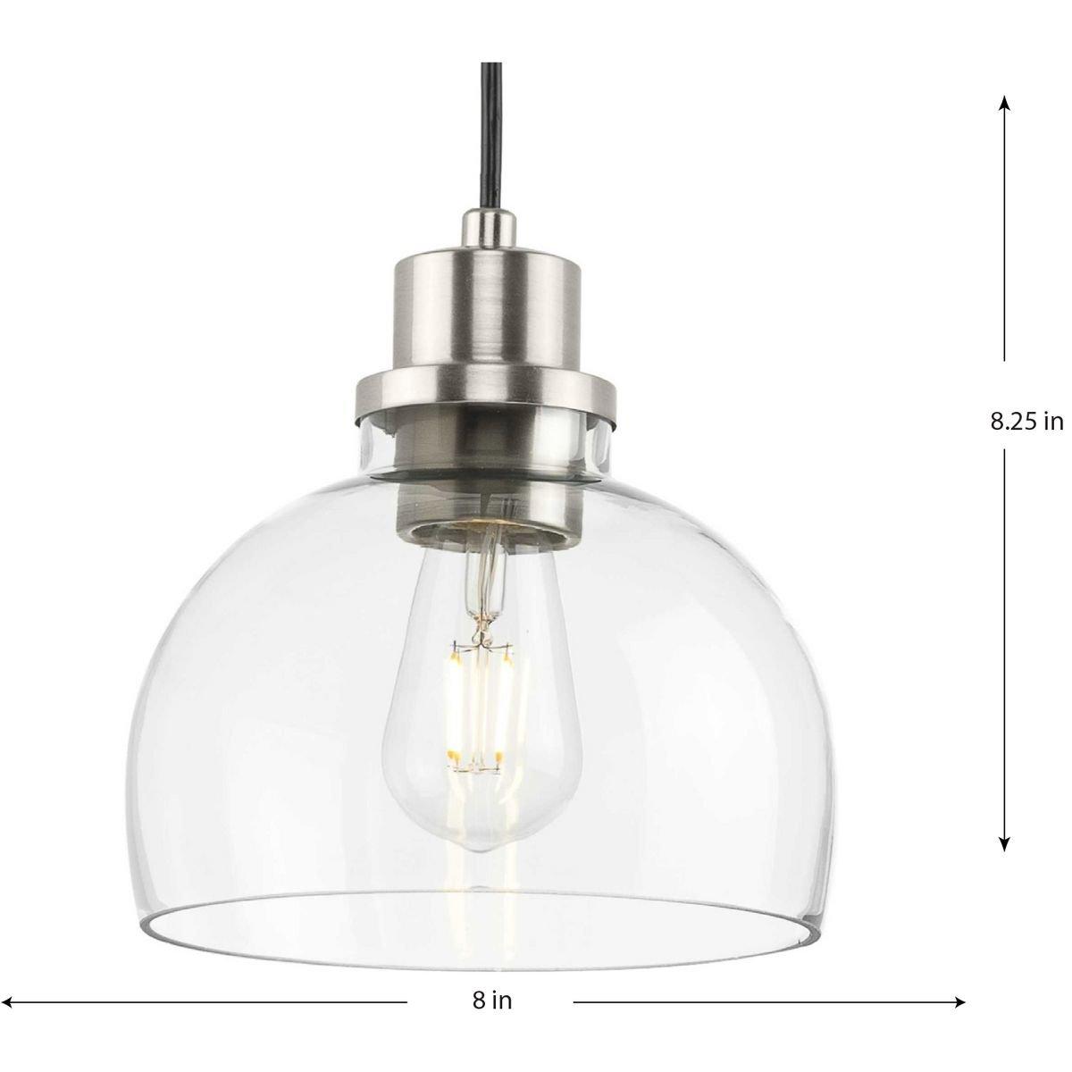 Progress Lighting Brushed Nickel 60W 1-Light Mini Pendant 