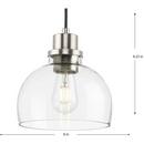 Progress Lighting Brushed Nickel 60W 1-Light Mini Pendant 