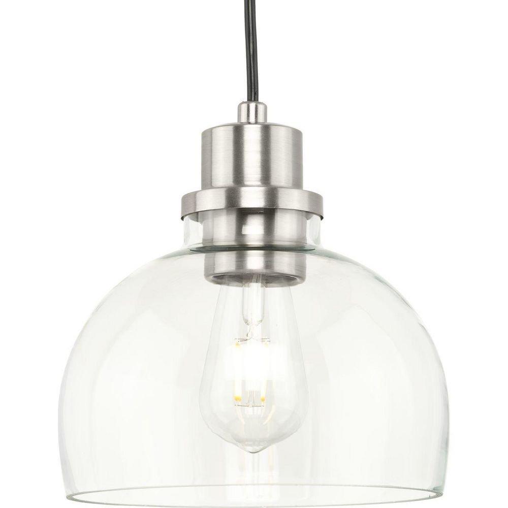 Progress Lighting Brushed Nickel 60W 1-Light Mini Pendant 
