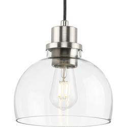 60W 1-Light Mini Pendant in Brushed Nickel