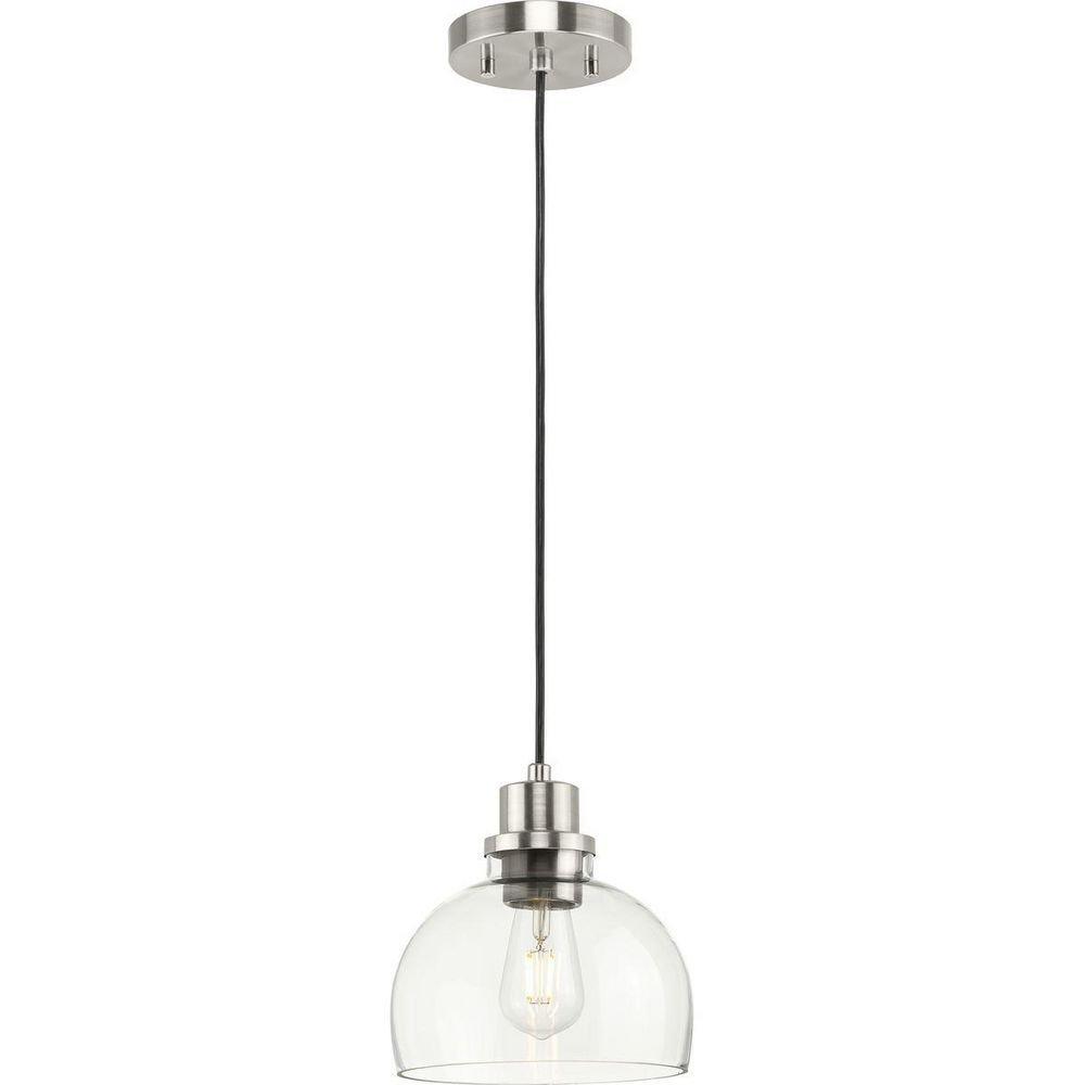 Progress Lighting Brushed Nickel 60W 1-Light Mini Pendant 