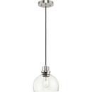 Progress Lighting Brushed Nickel 60W 1-Light Mini Pendant 