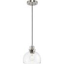 Progress Lighting Brushed Nickel 60W 1-Light Mini Pendant 