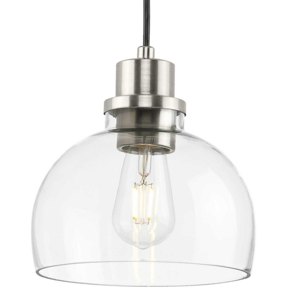 Progress Lighting Brushed Nickel 60W 1-Light Mini Pendant 