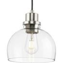 Progress Lighting Brushed Nickel 60W 1-Light Mini Pendant 