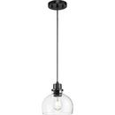 Progress Lighting Matte Black 60W 1-Light Mini Pendant 