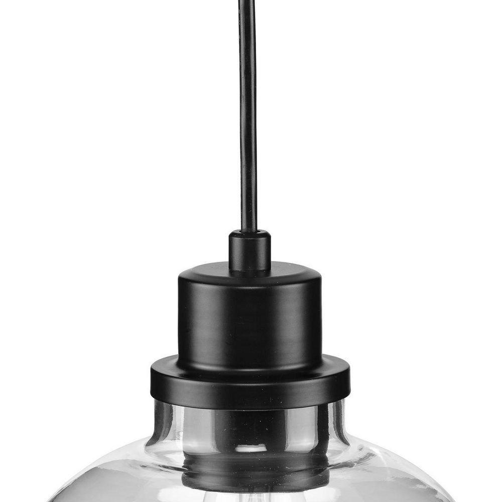 Progress Lighting Matte Black 60W 1-Light Mini Pendant 