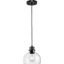 Progress Lighting Matte Black 60W 1-Light Mini Pendant 