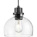Progress Lighting Matte Black 60W 1-Light Mini Pendant 