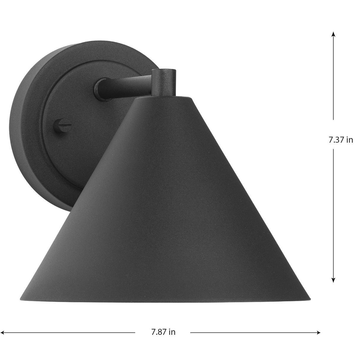 WARD COLLECTION ONE-LIGHT TEXTURED BLACK URBAN INDUSTRIAL OUTDOOR WALL LANTERN 