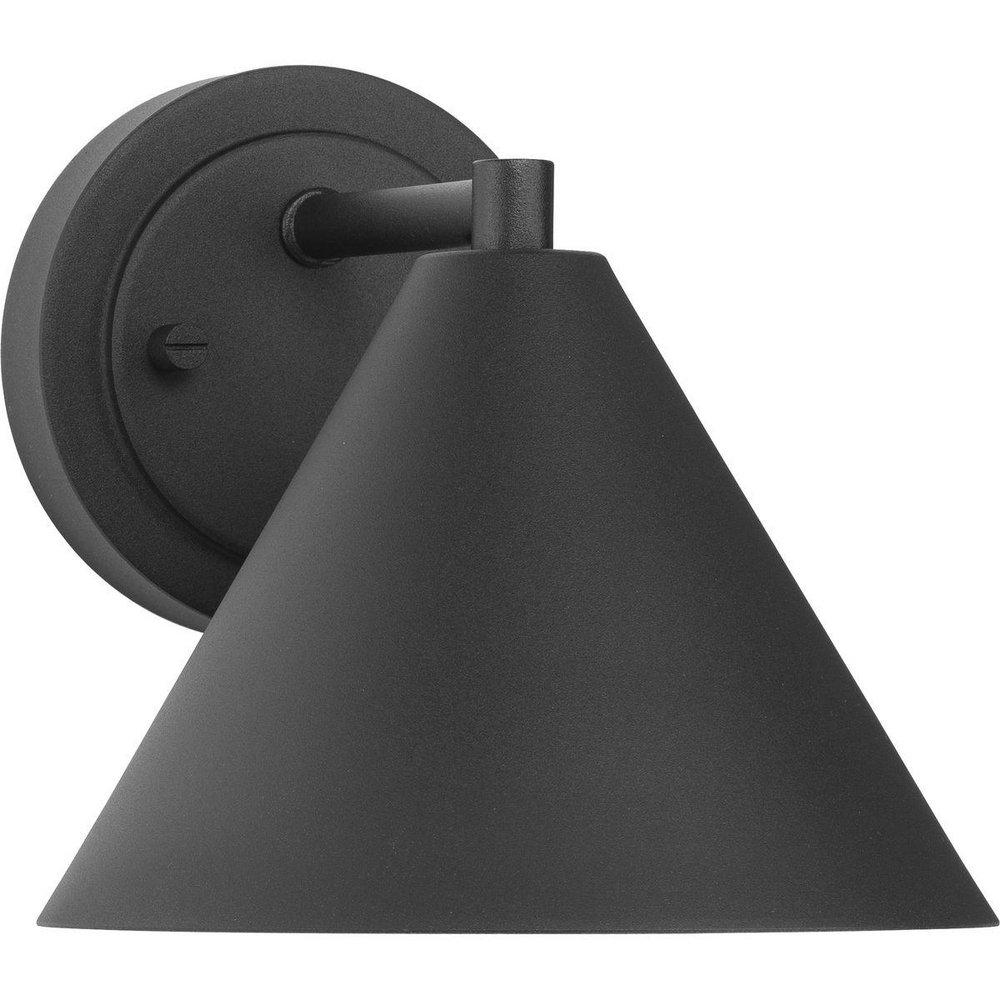 WARD COLLECTION ONE-LIGHT TEXTURED BLACK URBAN INDUSTRIAL OUTDOOR WALL LANTERN 