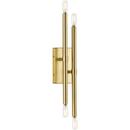 4-Light 4in. Tall Wall Sconce in Brushed Gold