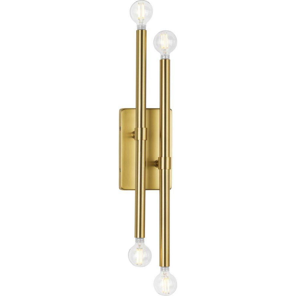 4-Light 4in. Tall Wall Sconce in Brushed Gold 