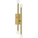 4-Light 4in. Tall Wall Sconce in Brushed Gold 