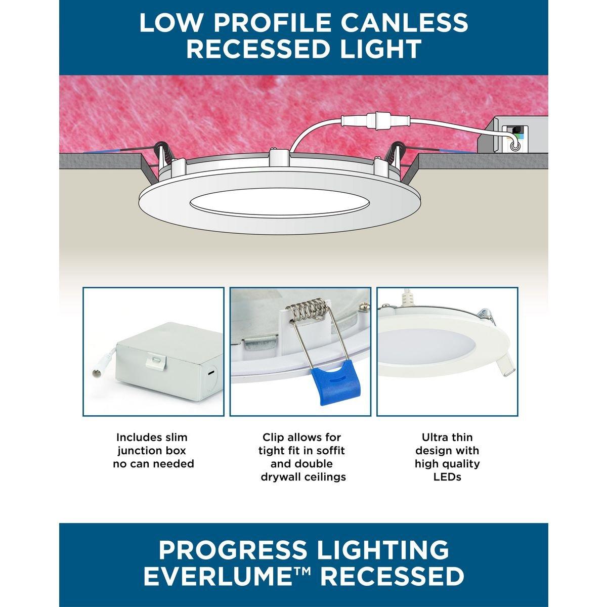 6 in. Edgelit LED Recessed Trim, 3000K 