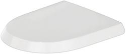 Elongated D-Shaped Toilet Seat in White