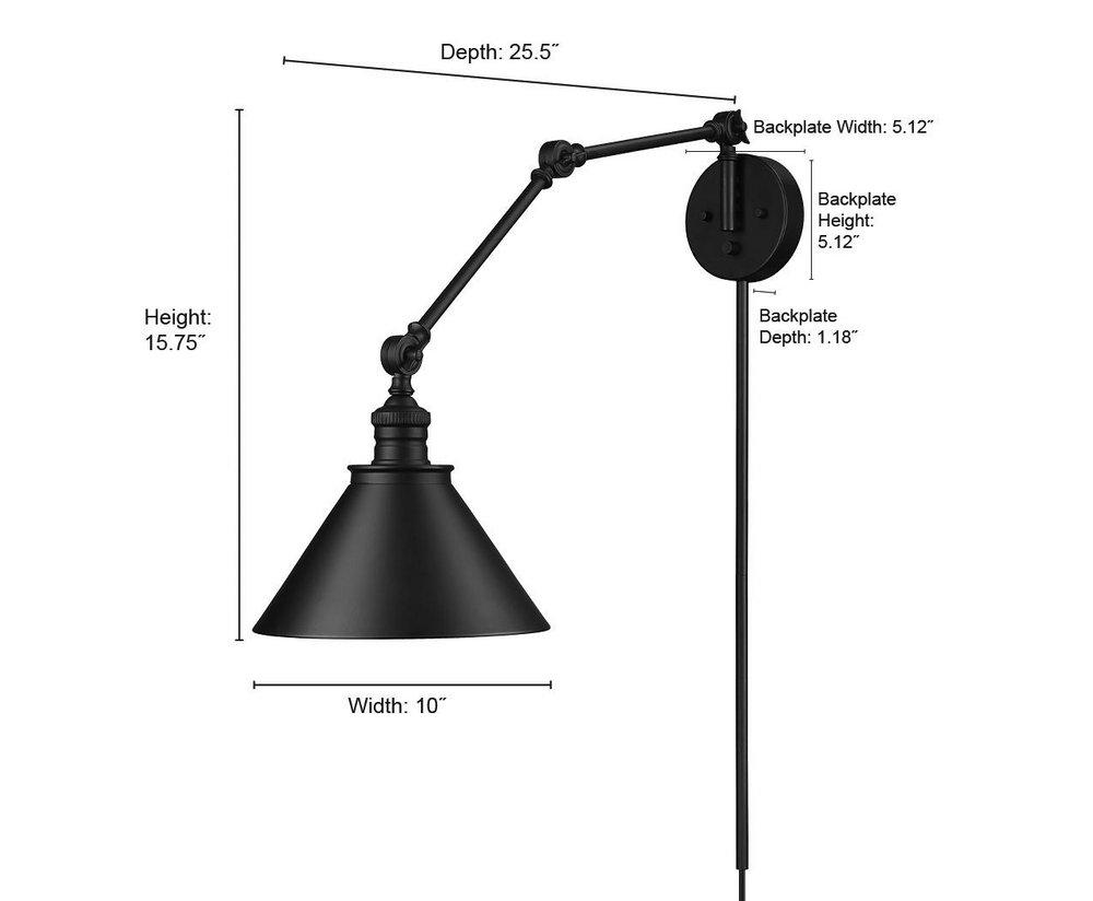 1 LIGHT SWING ARM SCONCE 