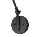1-Light Swing Arm Sconce Light in Matte Black 