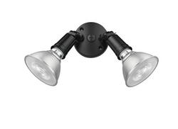 2-Light Security Flood Lights in Powder Coated Black