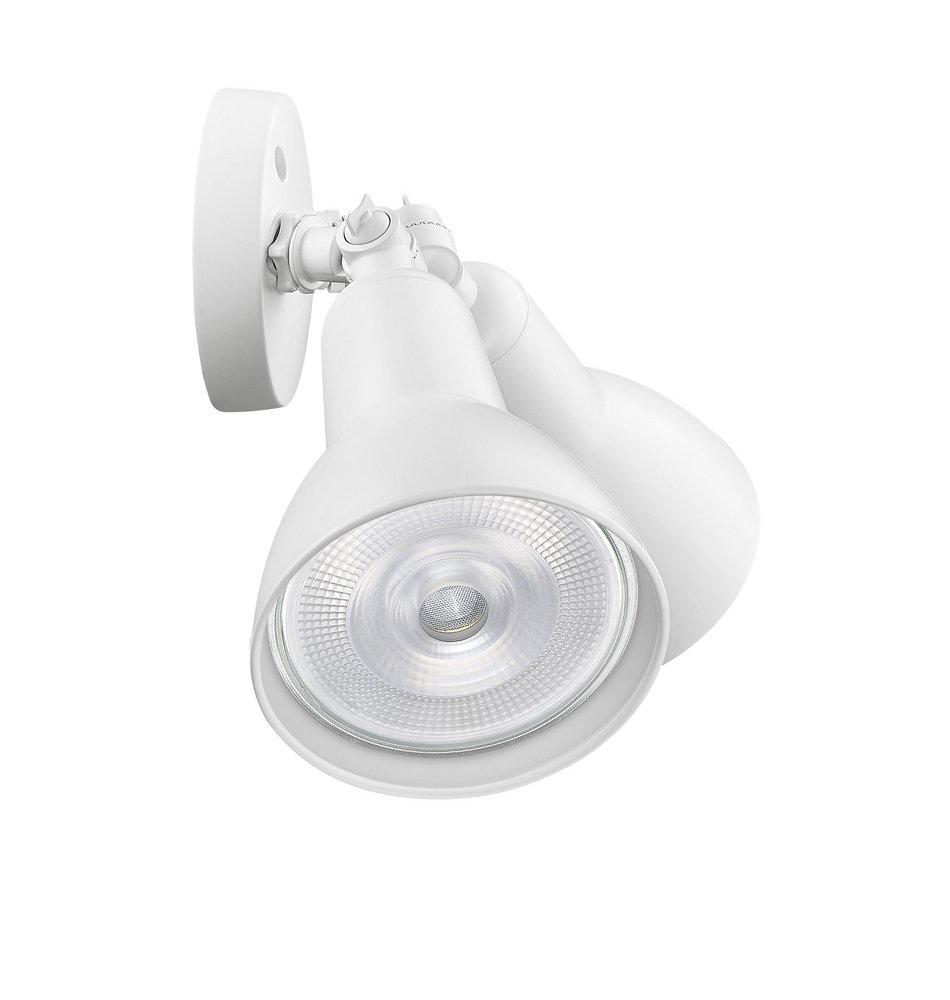 2-Light Outdoor Security Floodlight in Matte White Finish 