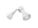 2-Light Outdoor Security Floodlight in Matte White Finish 