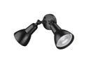 2-Light Security Flood Lights in Powder Coated Black 