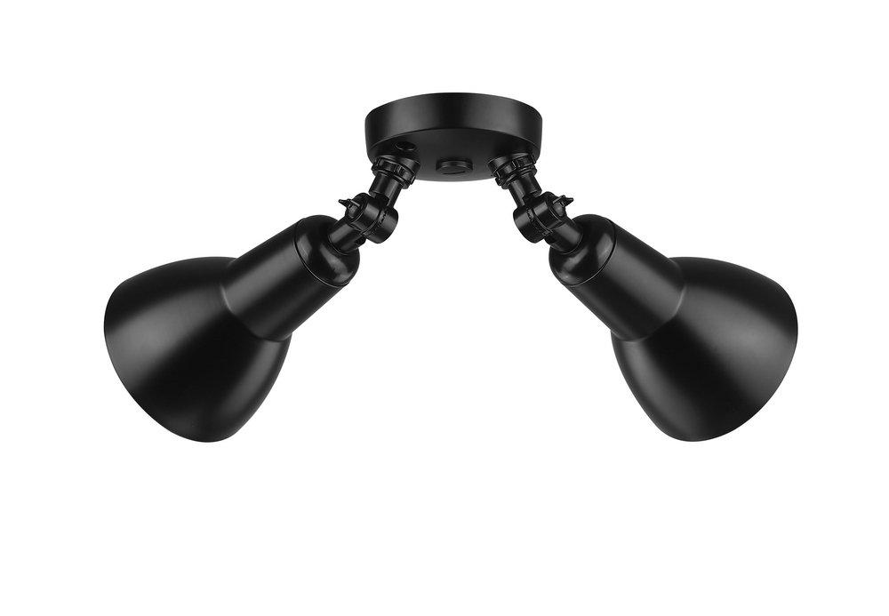 2-Light Security Flood Lights in Powder Coated Black 
