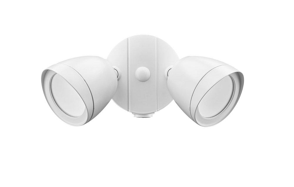 2-Light Security Flood Lights in Matte White 