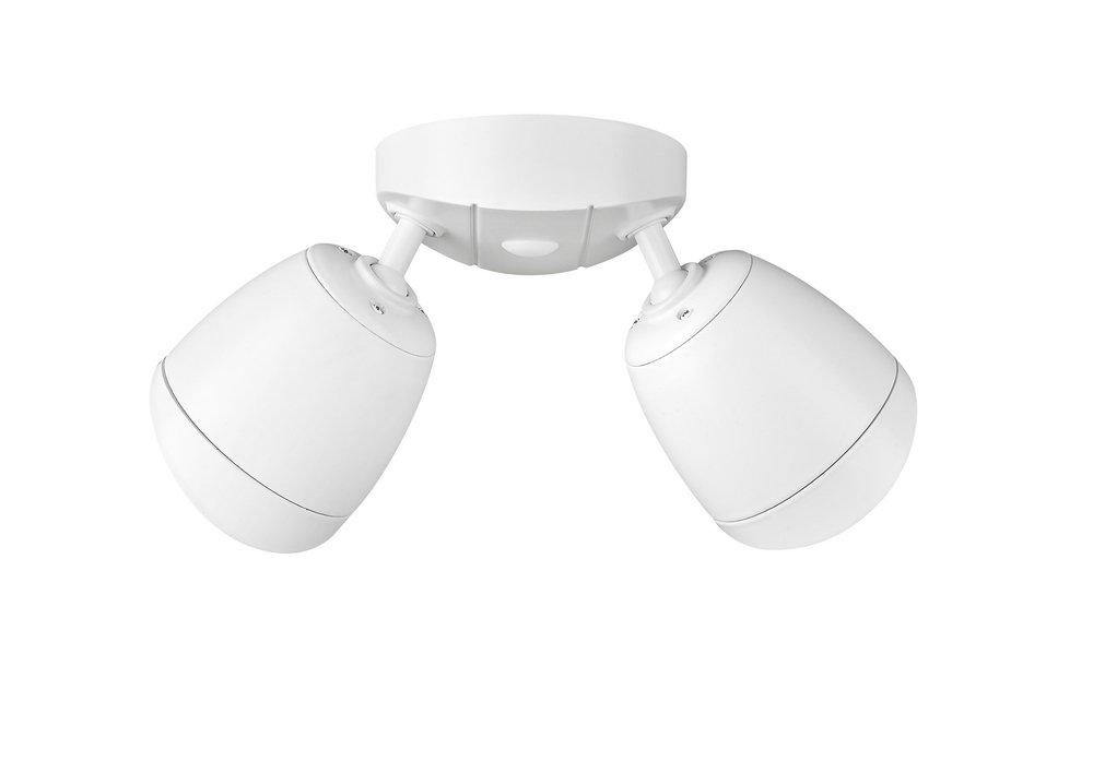 2-Light Security Flood Lights in Matte White 
