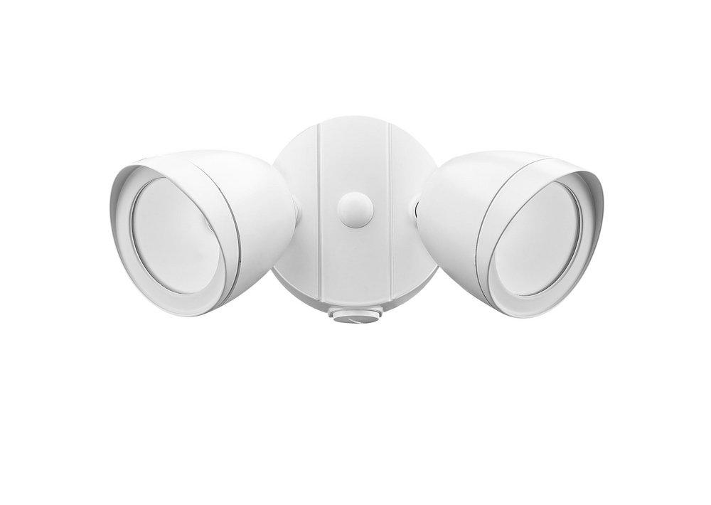 2-Light Security Flood Lights in Matte White 