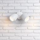 2-Light Security Flood Lights in Matte White 