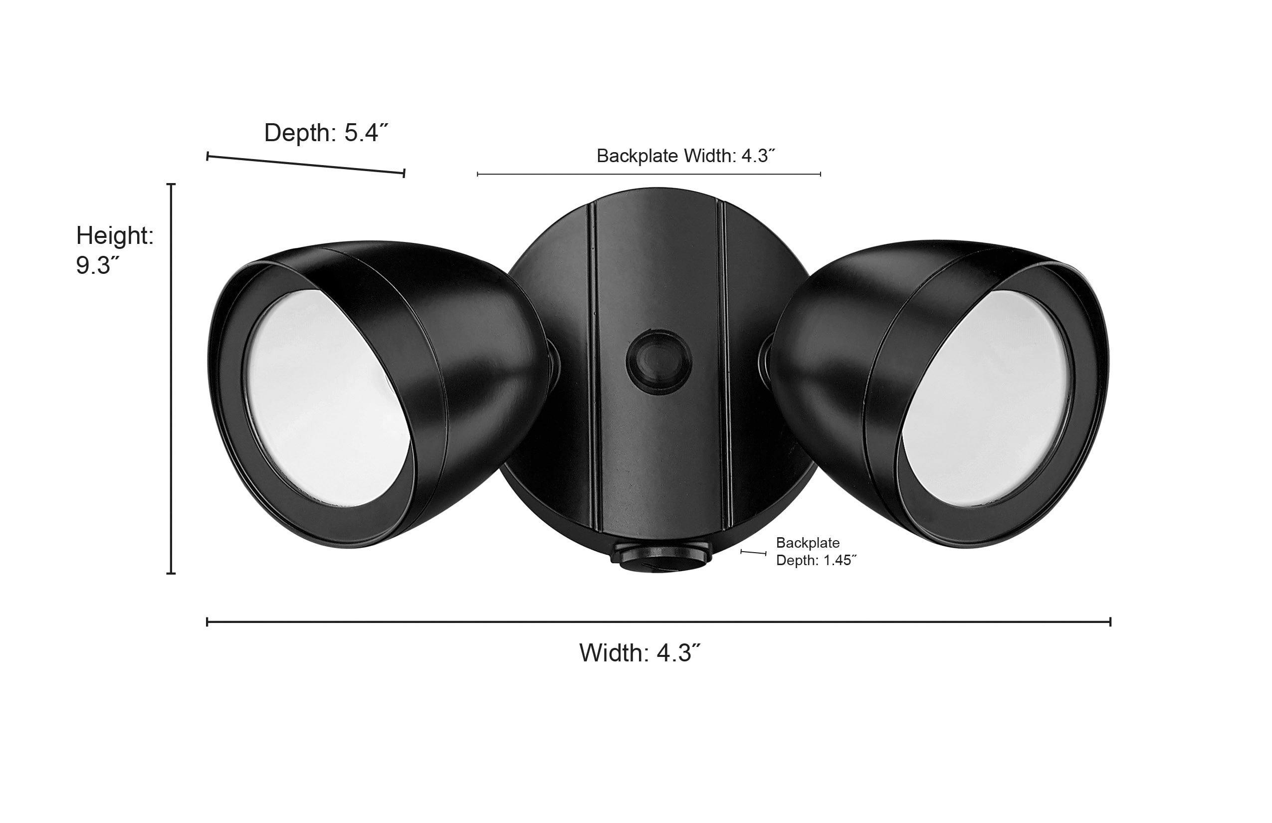 2-Light Security Flood Lights in Matte White 