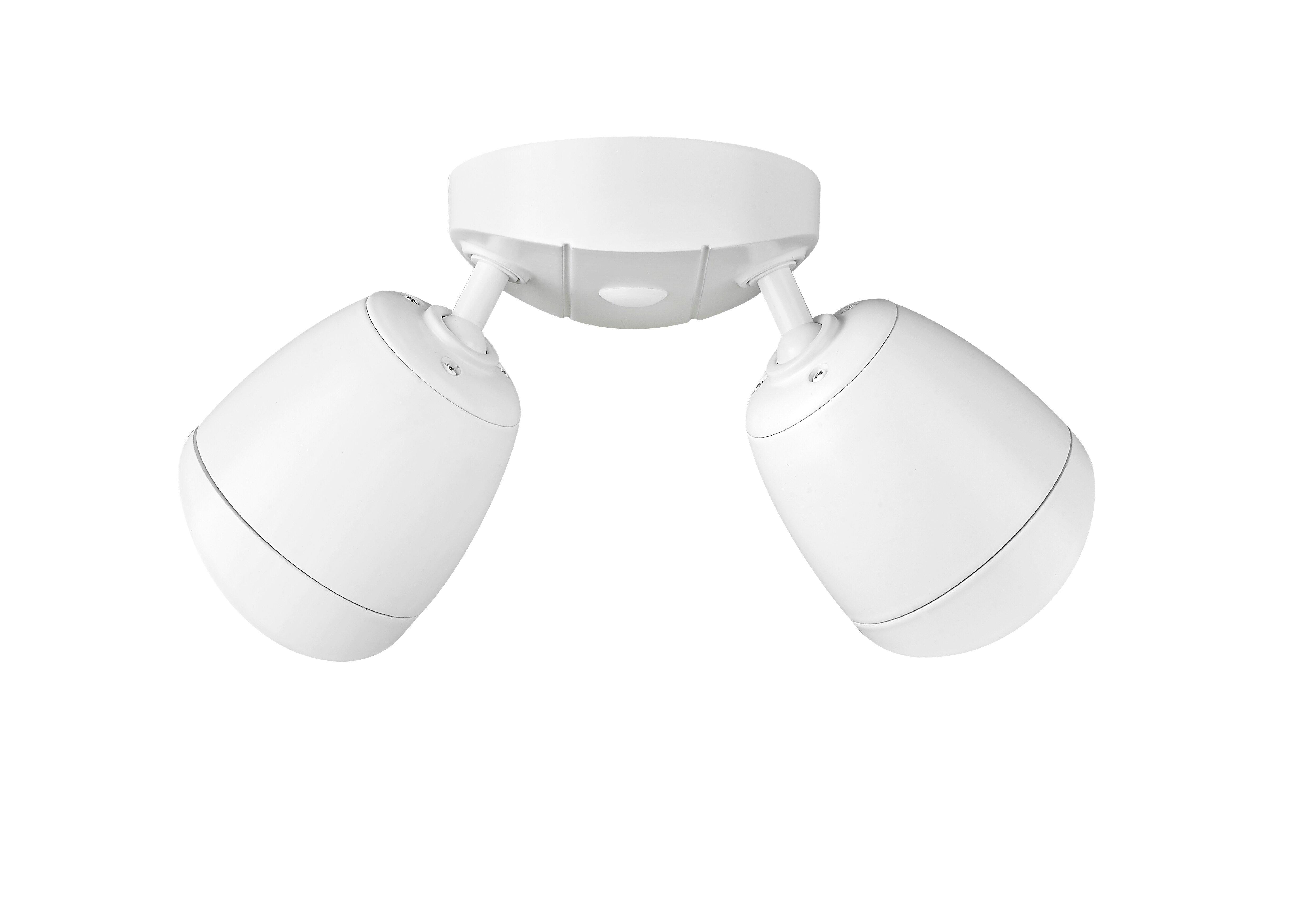2-Light Security Flood Lights in Matte White 