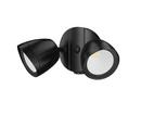 Two-Light Wide Adjustable LED Outdoor Flood Light in Powder Coated Black