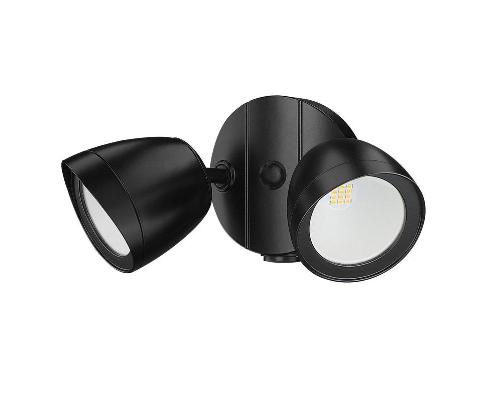 2-Light Security Flood Lights in Powder Coated Black 