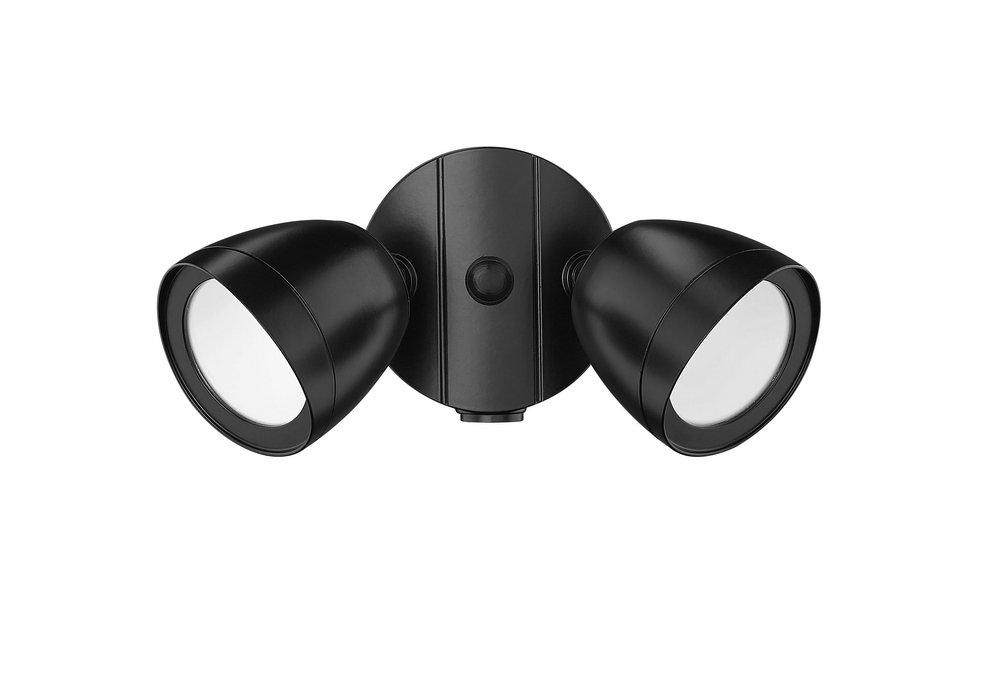 2-Light Security Flood Lights in Powder Coated Black 