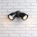 2-Light Security Flood Lights in Powder Coated Black 