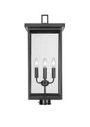 4-Light Outdoor Post Lantern in Powder Coated Black