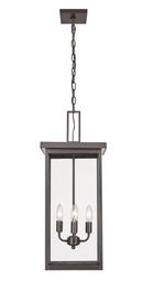 4-Light Outdoor Hanging Lantern in Powder Coated Bronze