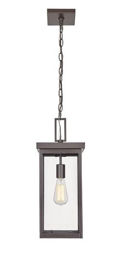 1-Light Outdoor Hanging Lantern in Powder Coated Bronze