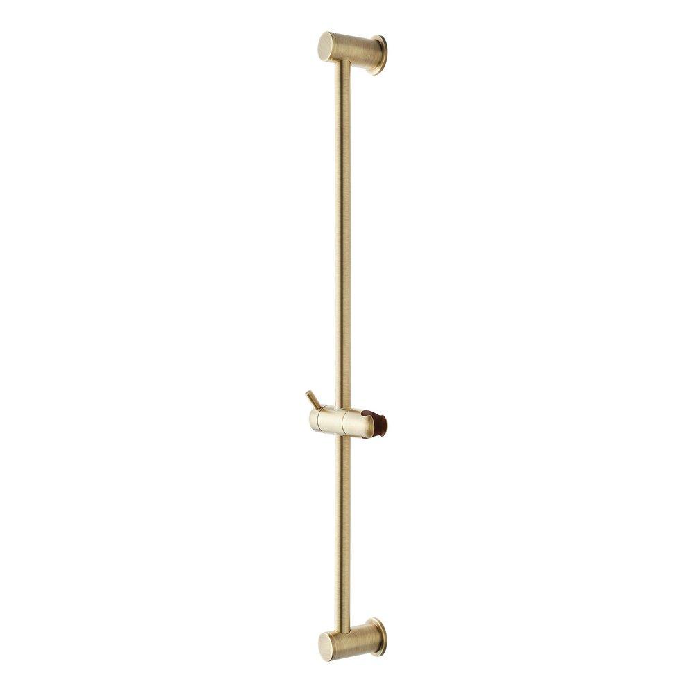 Signature Hardware Aged Brass 28 in. Shower Rail 