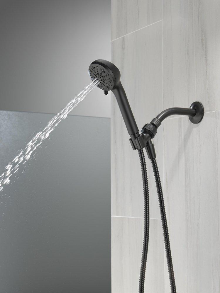 DELTA UNIVERSAL SHOWERING COMPONENTS: 4-SETTING HAND SHOWER MATTE BLACK 