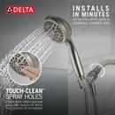 DELTA UNIVERSAL SHOWERING COMPONENTS: 5 SETTING HAND SHOWER BRUSHED NICKEL 