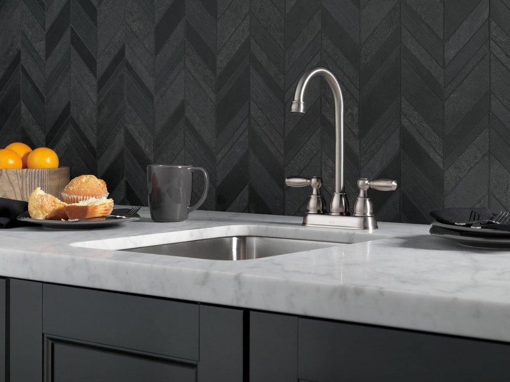 Delta Faucet Stainless Steel Two Handle Bar Faucet 