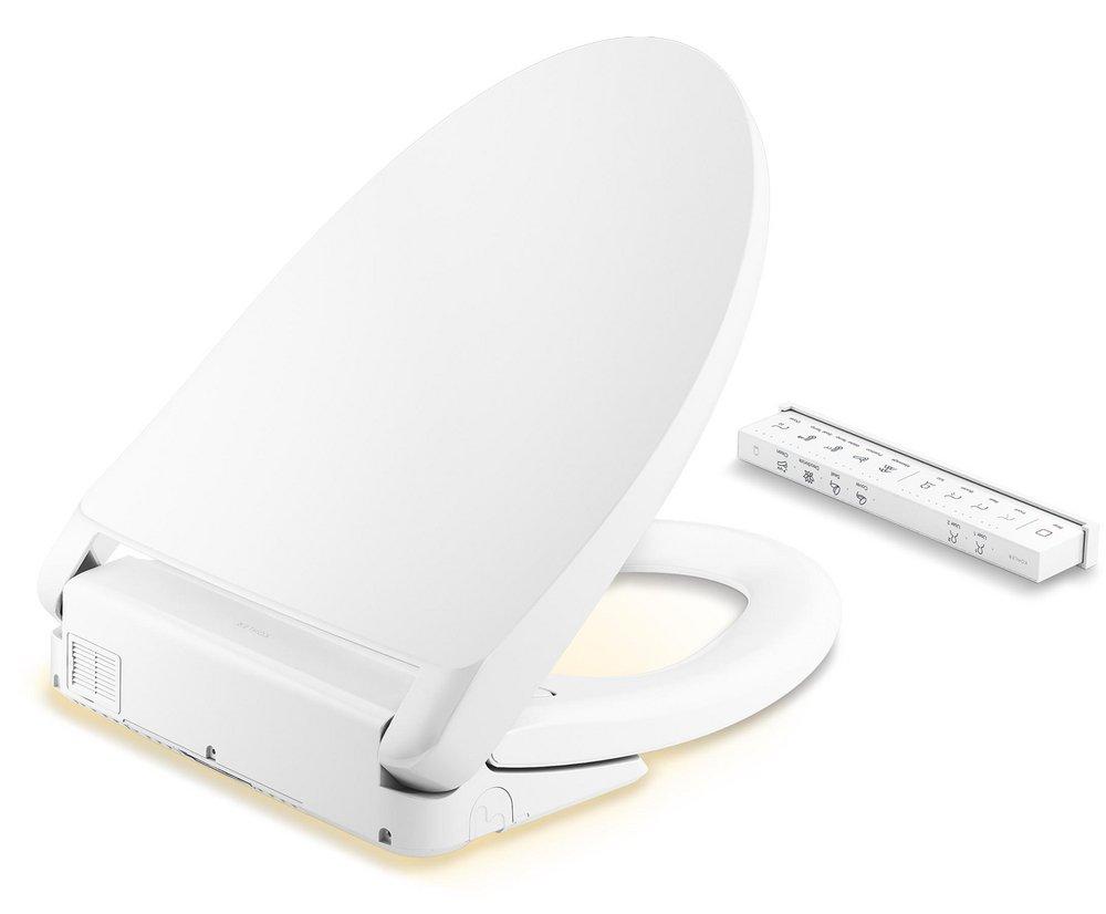 KOHLER White Elongated Closed Front Bidet Seat 